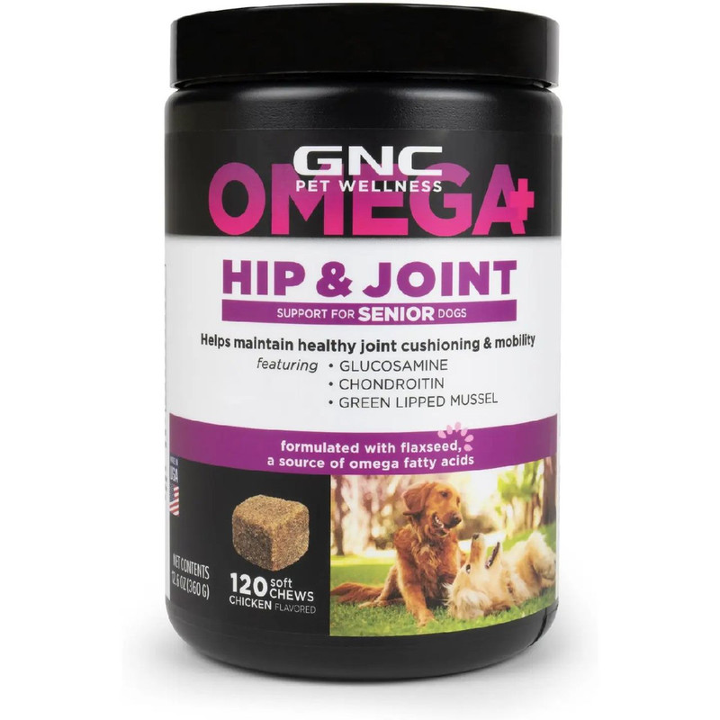 قرص مکمل تقویت مفاصل و استخوان سگ جی ان سی مدل امگا پلاس 120 عددی