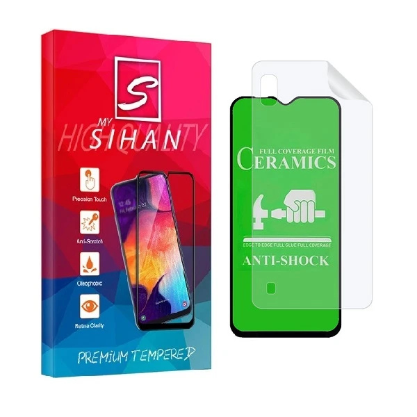 محافظ صفحه نمایش مای سیحان مدل 2CRN مناسب برای گوشی موبایل سامسونگ Galaxy A10 به همراه محافظ پشت گوشی