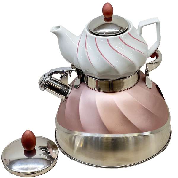 ست کتری و قوری هوم لوکس مدل 9867 سوت دار ست کتری و قوری هوم لوکس مدل 9867 سوت دار
