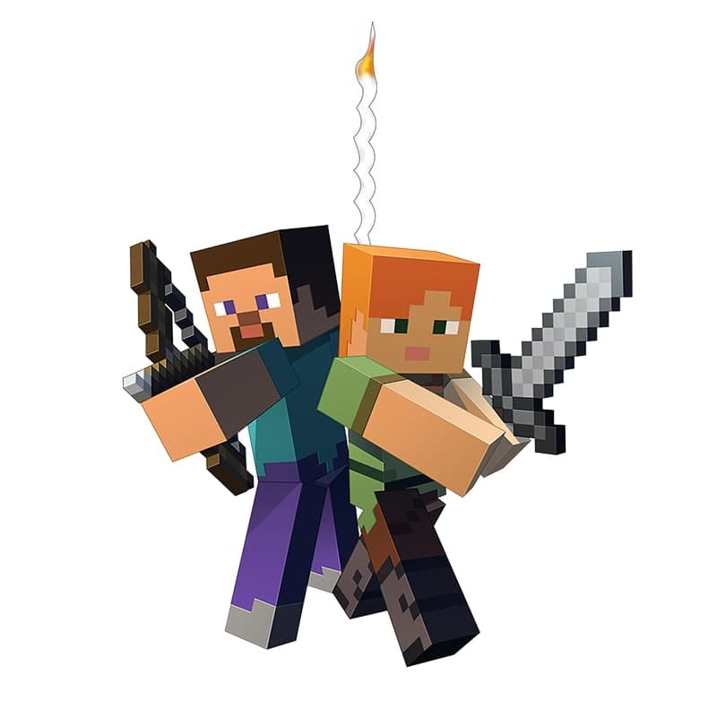 تاپر شمع تولد طرح ماینکرافت