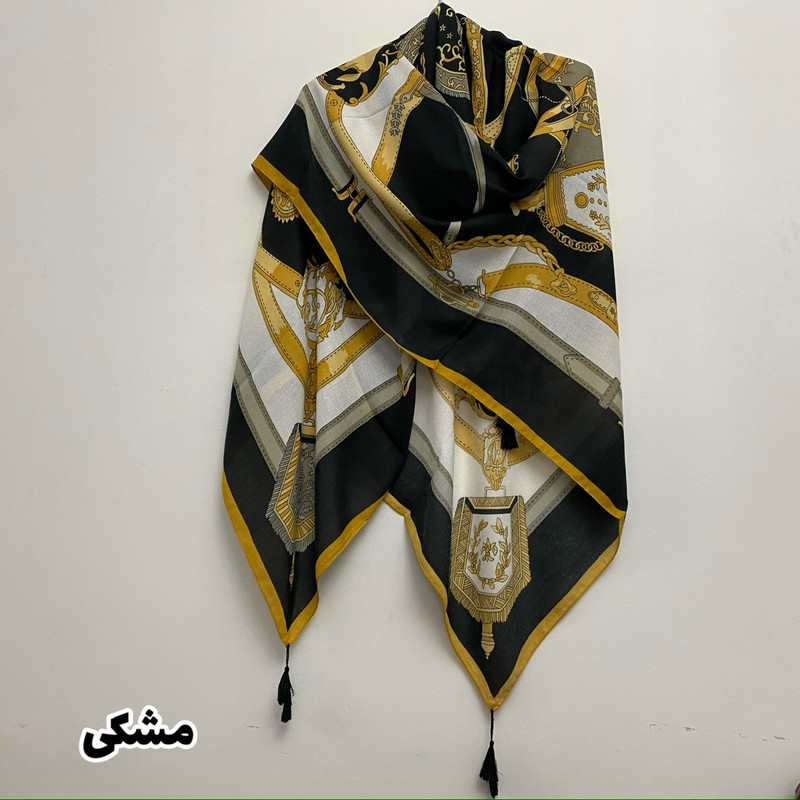روسری زنانه مدل نخ پنبه بهاره منگوله دار کد SIA5