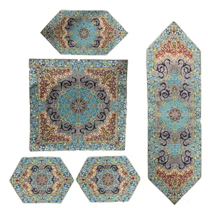 ست 5 تکه رومیزی ترمه طرح بهار مدلtstb54