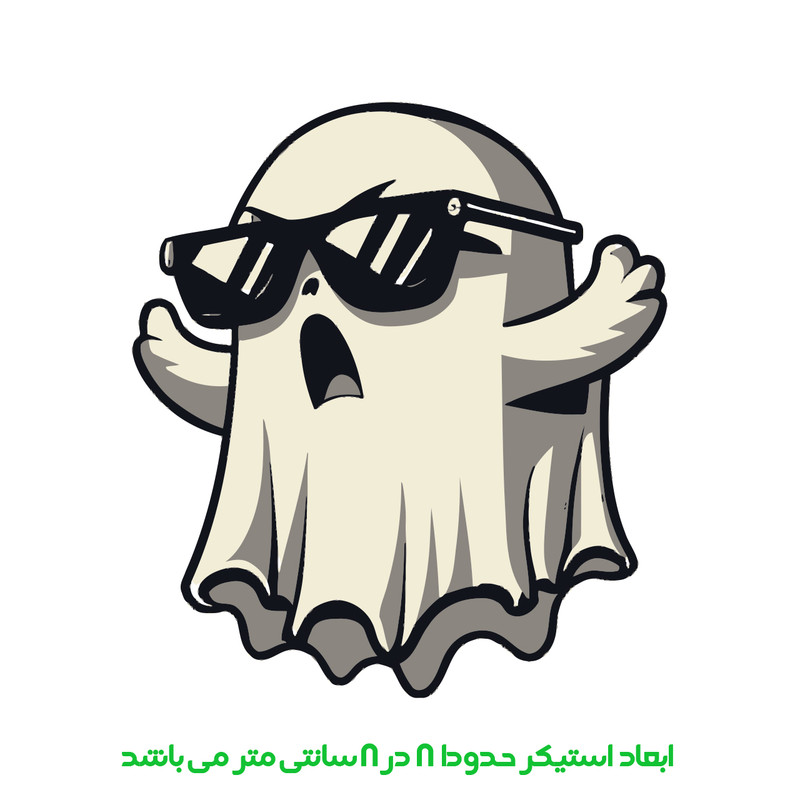 برچسب لپ تاپ پویا مارکت طرح روح کد 3535