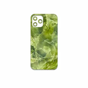 MAHOOT Green-Crystal-Marble Cover Sticker for Apple iPhone 12 Pro