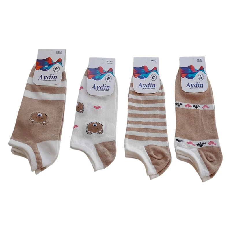 جوراب ساق کوتاه زنانه مدل te2 بسته 4 عددی