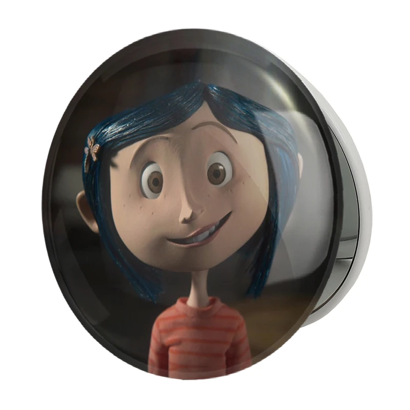 آینه جیبی خندالو طرح کورالاین Coraline مدل تاشو کد 20795 