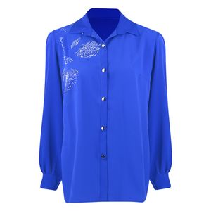 شومیز آستین بلند زنانه مدل نگین دار B