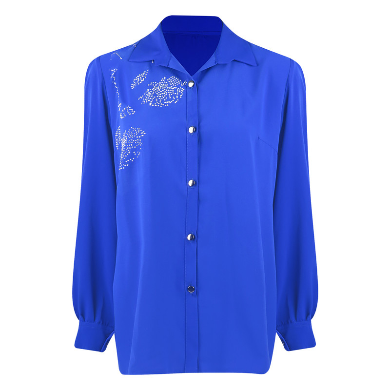 شومیز آستین بلند زنانه مدل نگین دار B