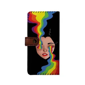 کیف پول زنانه ترمه طراحان ایده مدل دختر رنگی بنددار کد hds002