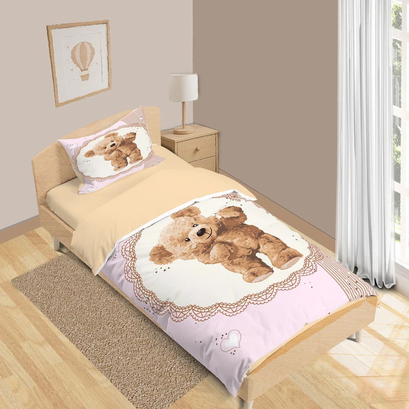 سرویس روتختی 1 نفر 5 تکه نوپه هوم مدل خرسی T6397