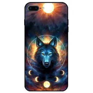 Megafone Wolf and Moon 8006 Cover For Apple iPhone 7 Plus / 8 Plus