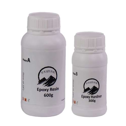 رزین اپوکسی پایدار کد m2 حجم 1000 میلی لیتر به همراه هاردنر