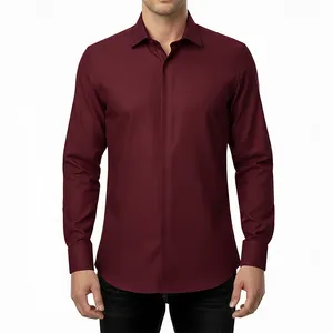 پیراهن آستین بلند یقه کراواتی مردانه ام کی مدل 1671