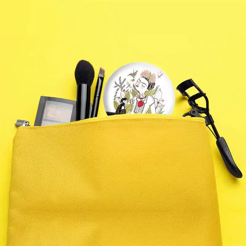 آینه جیبی خندالو طرح فریدا کالو کد 3723