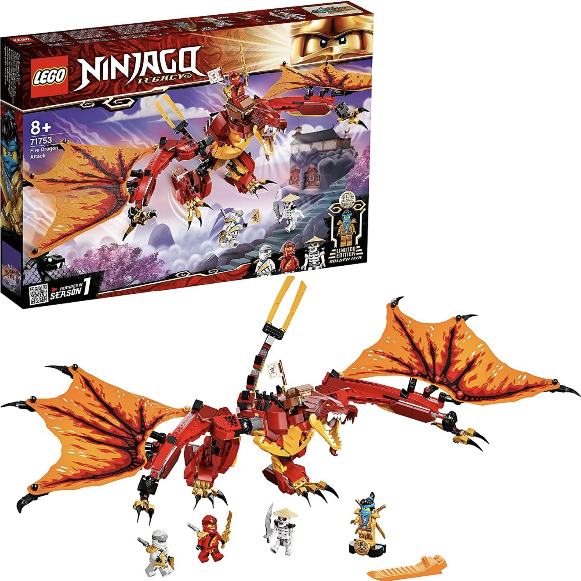 لگو مدل حمله اژدهای آتشین نینجاگو ninjago 71753