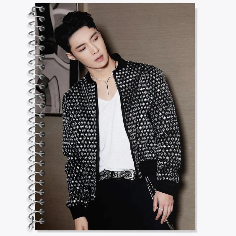 دفتر زبان 50 برگ خندالو مدل دو خط طرح لی گروه اکسو EXO کد 13445