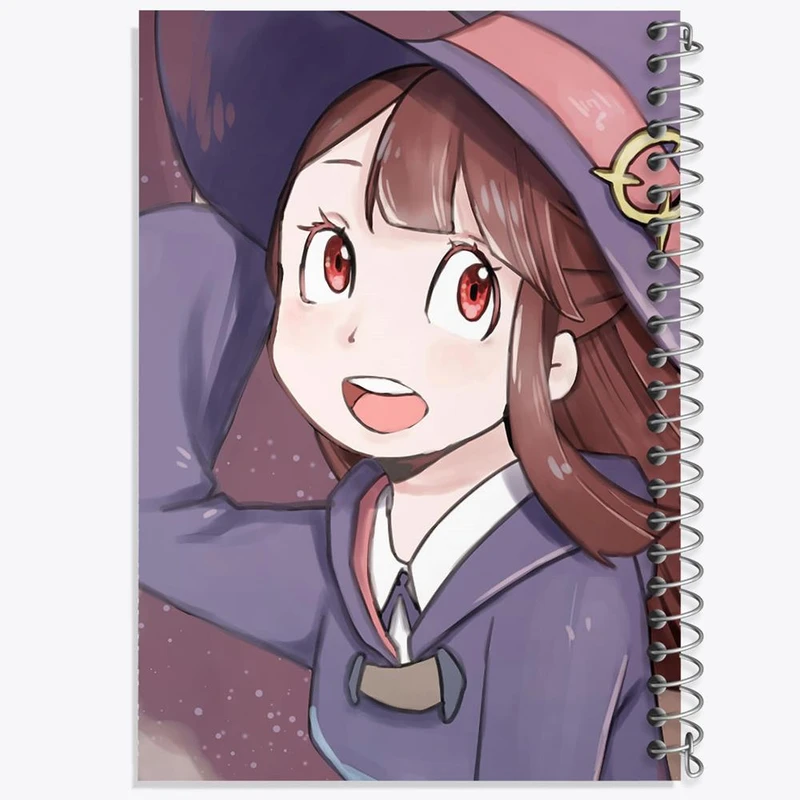 دفتر ژورنال نویسی 50 برگ خندالو مدل نقطه ای طرح اورسولا و اکو انیمه جادوگران کوچک Little Witch Academia کد 22905