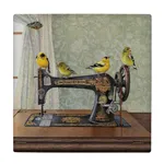 کاشی طرح چرخ خیاطی و قناری ها کد wk854