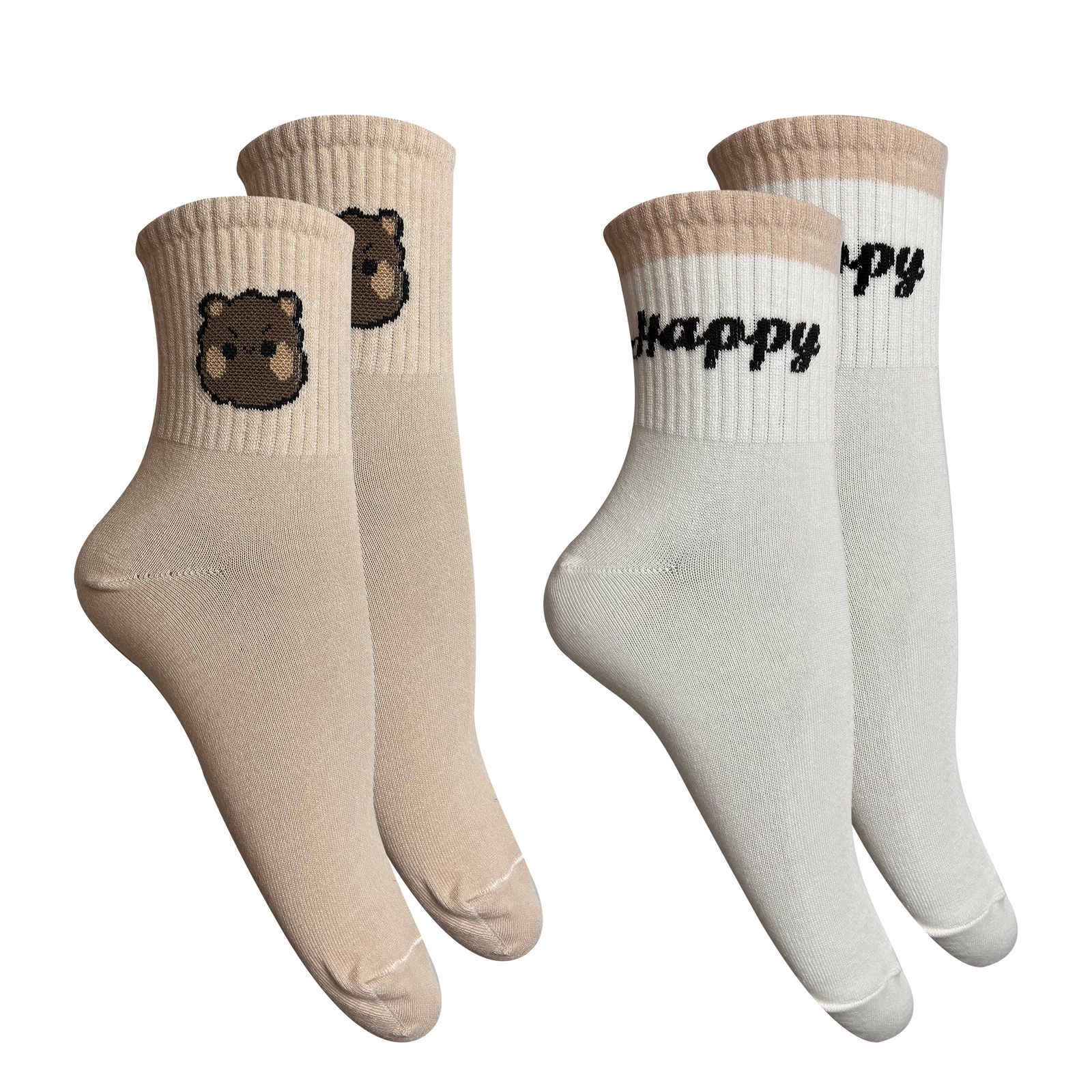 جوراب زنانه تن پوش هنگامه مدل کش اسپرت بسته 5 عددی -  - 4