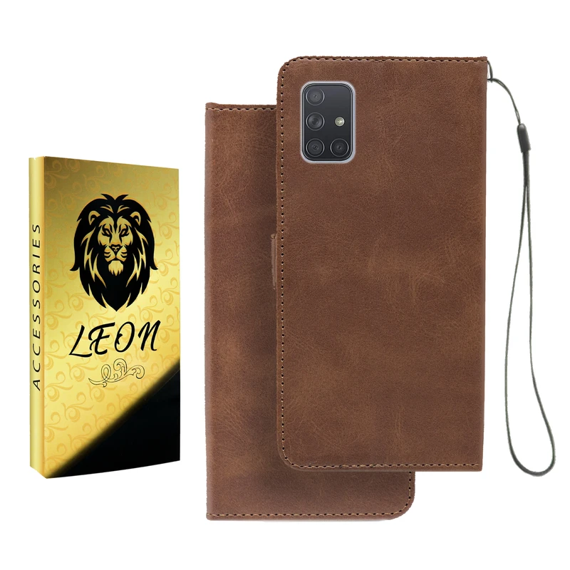 کیف کلاسوری لئون مدل Mortand Oro مناسب برای گوشی موبایل سامسونگ Galaxy A51 4G / 5G