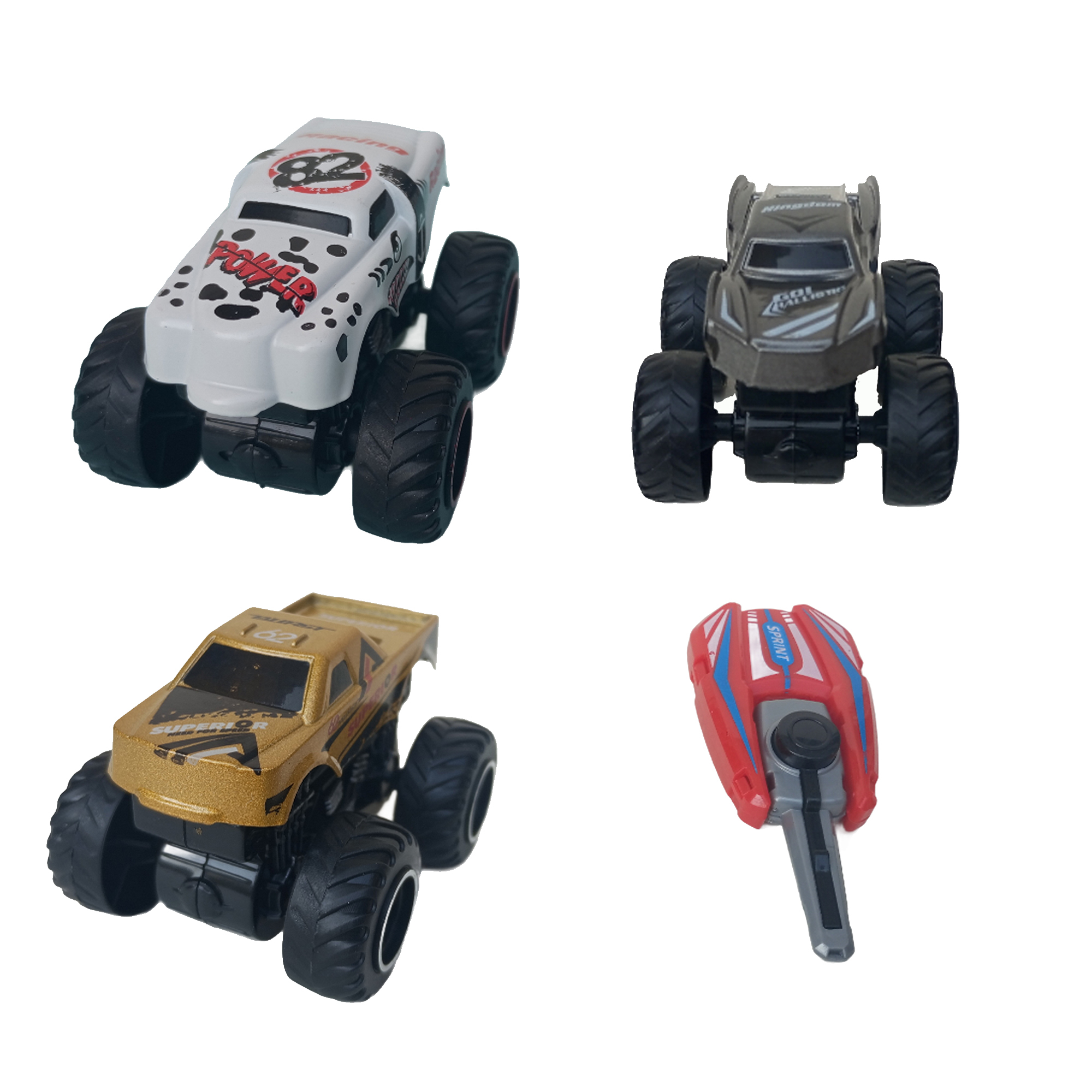 ماشین بازی مدل پرتابی آلفا  کد 566 مجموعه 4 عددی