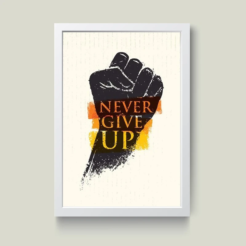 تابلو مدل Never give up کد G12-16