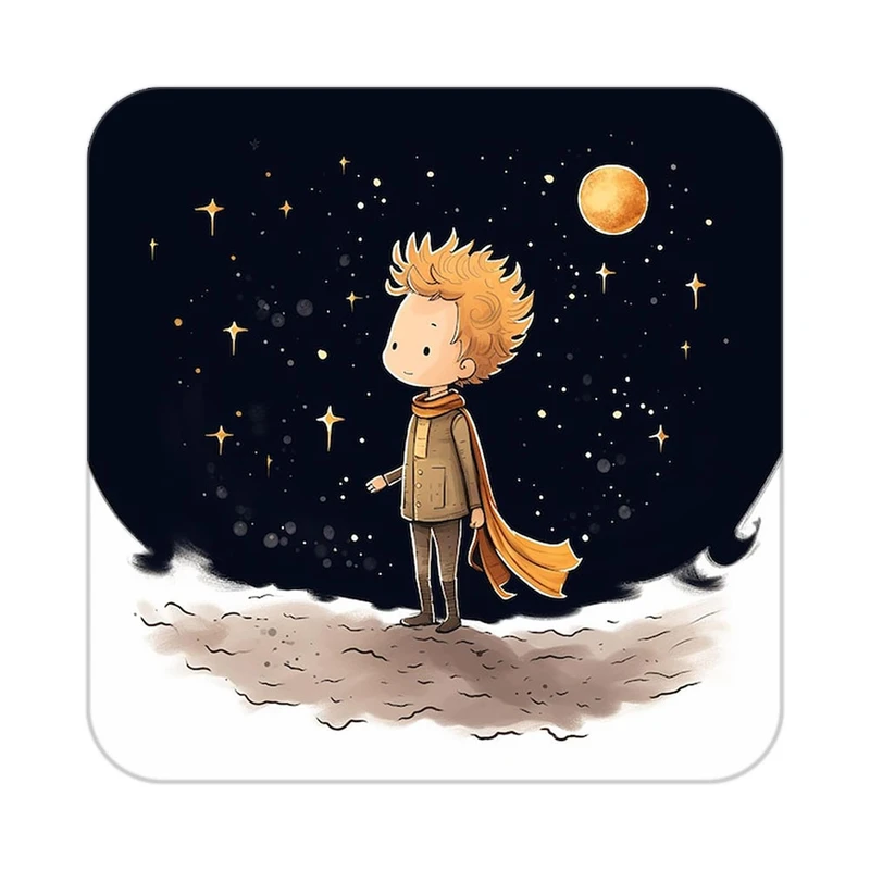 زیر لیوانی کاکتی طرح شازده کوچولو مدل mp35698