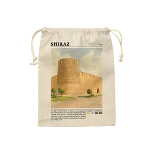 کیسه نان و سبزی ترمه طراحان ایده مدل ارگ کریم خان شیراز کد map0823 - S سایز 19x19 سانتی متر