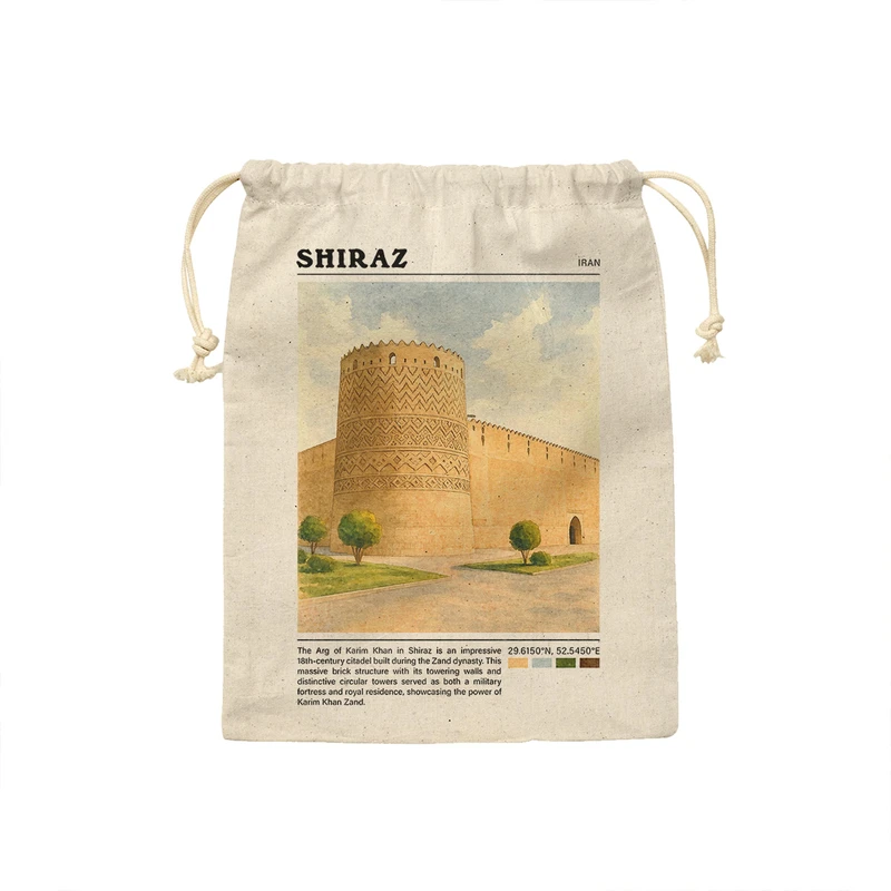 کیسه نان و سبزی ترمه طراحان ایده مدل ارگ کریم خان شیراز کد map0823 - M سایز 23x33 سانتی متر