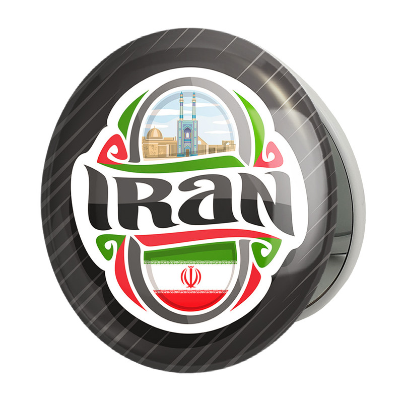 آینه جیبی خندالو طرح پرچم ایران مدل تاشو کد 20509 