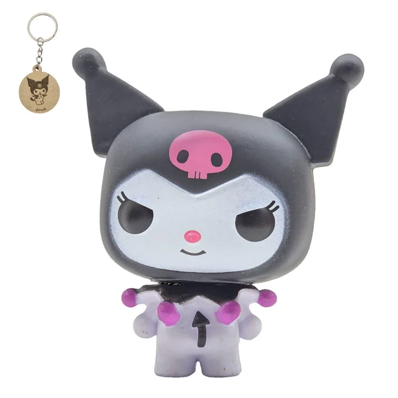 فیگور ناب سل مدل فانکو پاپ کرومی کد KUROMI55 NAAB005 ارتفاع 8 سانتی متر به همراه جاسوییچی 