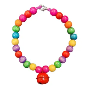 گردنبند سگ مرواریدی مدل زنگوله دار کد ۰۰۱