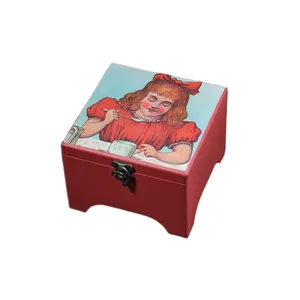 جعبه هدیه چوبی مدل دختر بچه 