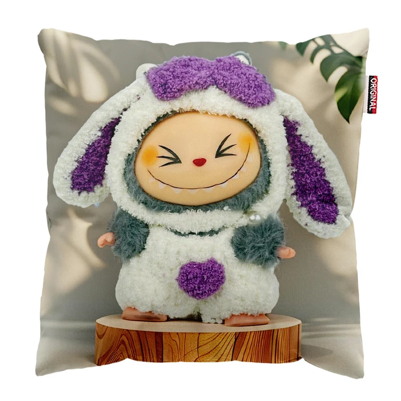 کوسن پاد آفرین مدل عروسک لبوبو کد PK301732 سایز 30*30 سانتی متر