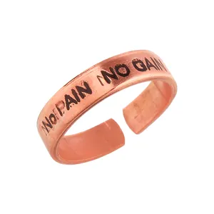 انگشتر گالری عزیزی طرح NO PAIN NO GAIN مدل 15288