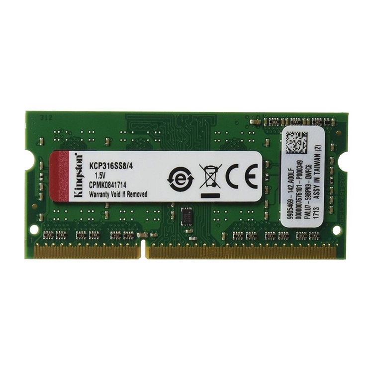 رم لپ تاپ DDR3 تک کاناله 1600 مگاهرتز CL11 کینگستون مدل KCP316SS8-PC3 12800 ظرفیت 4 گیگابایت