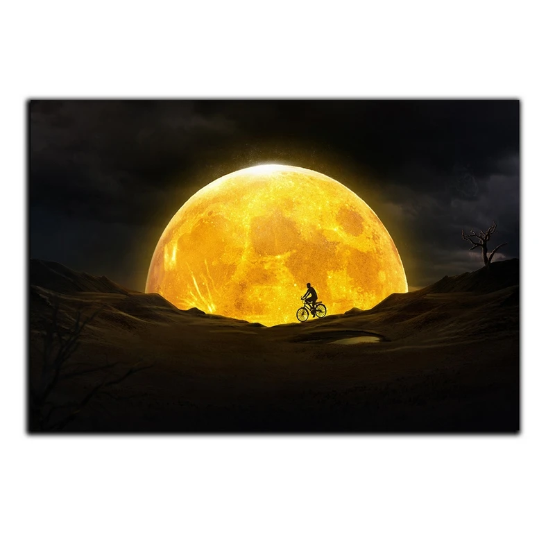 تابلو شاسی بکلیت طرح کره ماه و کوهستان مدل SH-S4969