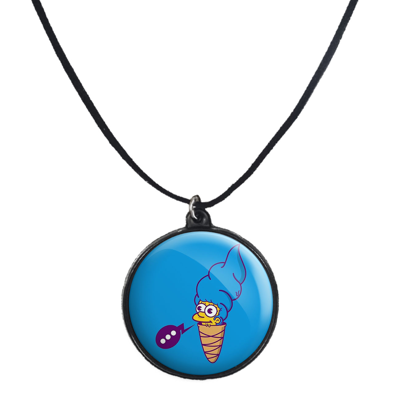 گردنبند پرمانه طرح سیمپسون ها کد pmb.21245 مدل دو طرفه