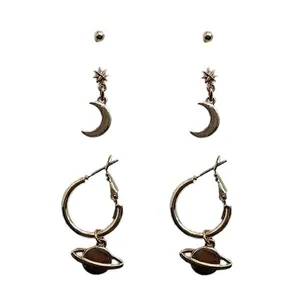 گوشواره زنانه لفتیز مدل SS 0123  مجموعه 3 عددی