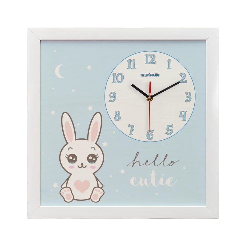 ساعت دیواری کودک مامز کیوتی مدل خرگوش لوس S-54