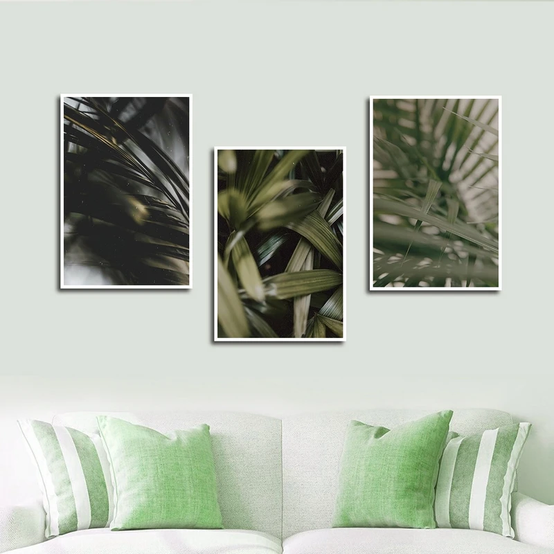 تابلو بکلیت طرح طبیعت و درخت نخل مدل W-2264 مجموعه 3 عددی