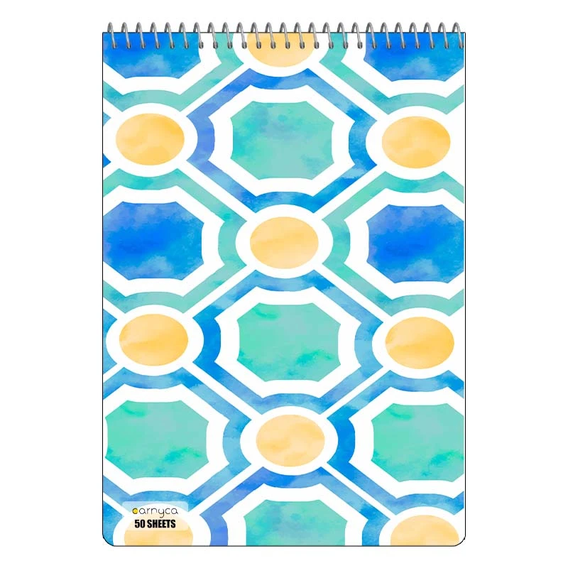 دفتر نقاشی 50 برگ سیمی کارنیکا طرح پترن هندسی Geo Pattern کد 46533
