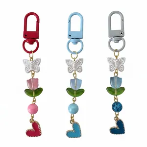 جاکلیدی دخترانه مدل قلب بسته 3 عددی