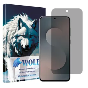 Wolf Tough model privacy screen protector suitable for Samsung Galaxy S25 FE mobile phone