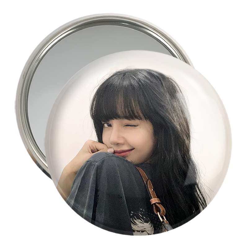 آینه جیبی خندالو مدل لیسا بلک پینک Black Pink  کد 14296