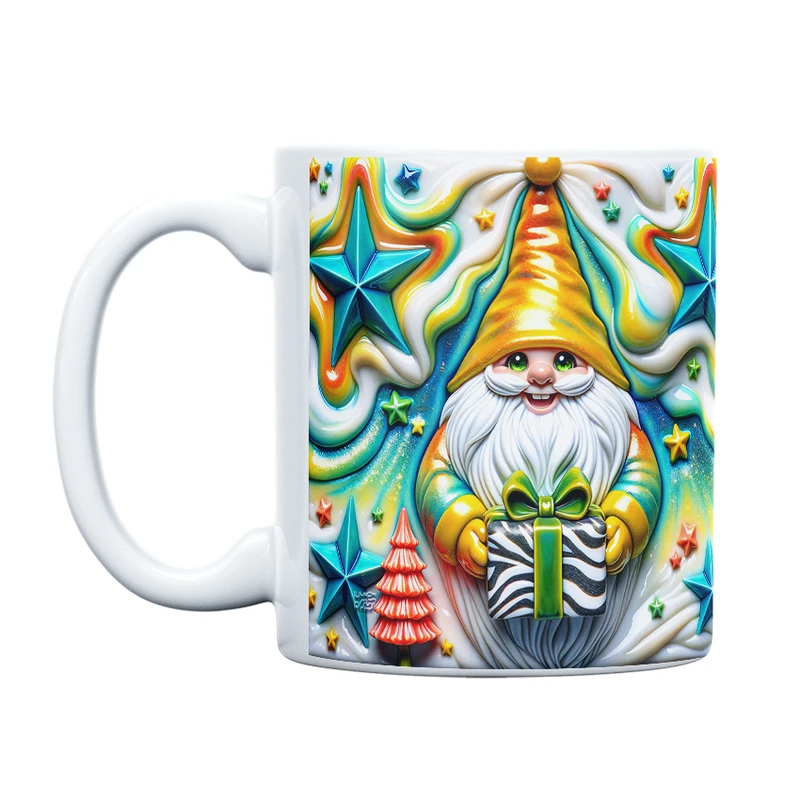 ماگ حس آمیزی طرح کریسمس مدل گنوم انرژی مثبت کد 34