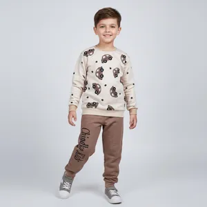 ست سویشرت و شلوار راحتی پسرانه مدل ماشین کد 1003