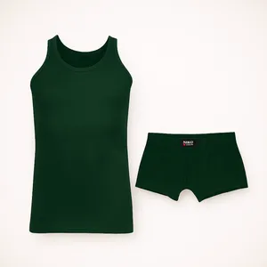 ست شورت و زیرپوش بدون آستین یقه گرد مردانه نیکو کد NIM-1954