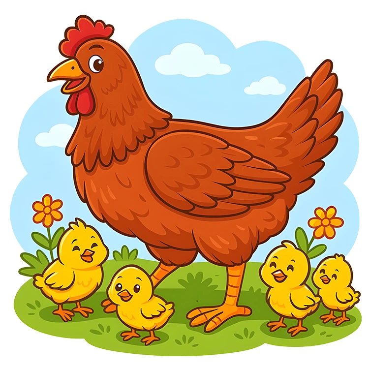 استیکر پارچه و لباس پاد آفرین مدل مرغ و جوجه ها کد DKST540