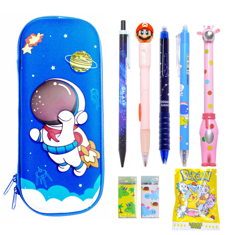 بسته لوازم تحریر مدل فضانورد مجموعه 9 عددی